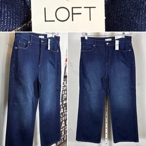 LOFT Indigo Wide Leg Jeans